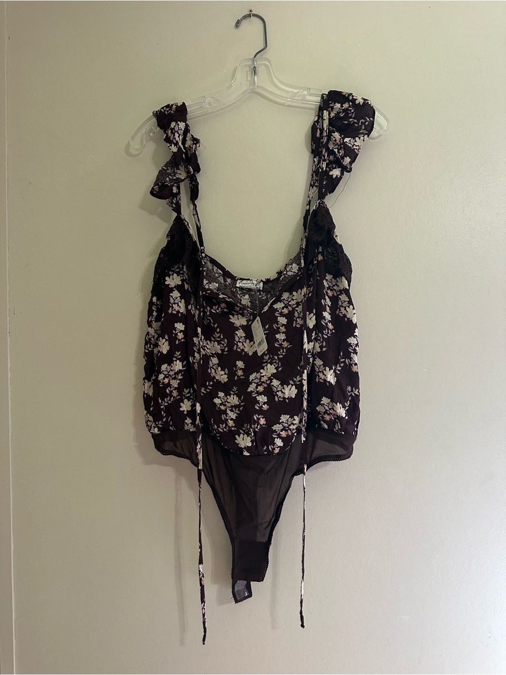 NWT Intimately Free People Take It Away Bodysuit-Chocolate-Medium